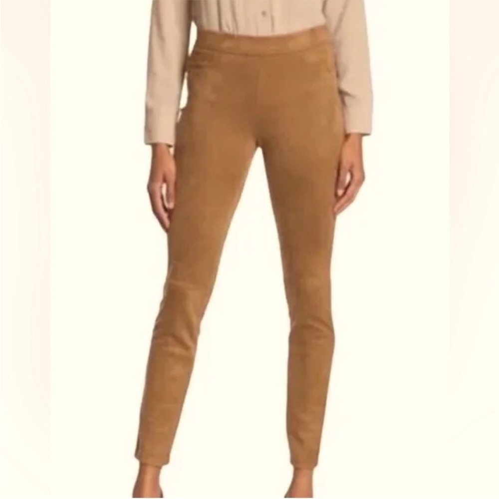FAUX SUEDE PULL ON LEGGINGS-PANTS